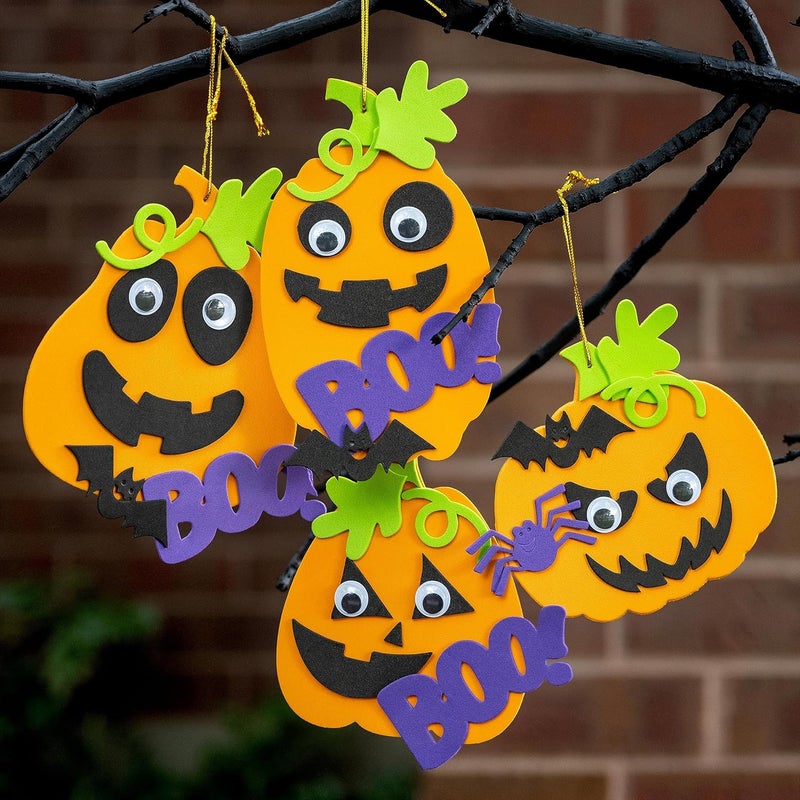READY 2 LEARN Create Your Own Halloween Pumpkins | Set of 4 | Halloween Crafts for Kids Ages 4-8 | DIY Party Favors, Ornaments, Magnets and Decor - Image 4